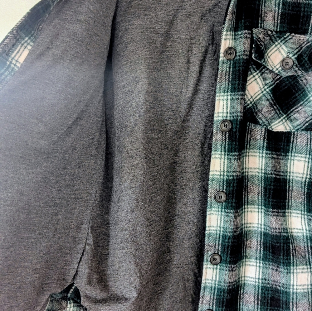 Thread & Supply Shacket James Shirt Jacket hunter green plaid XS Excellent - Picture 5 of 7